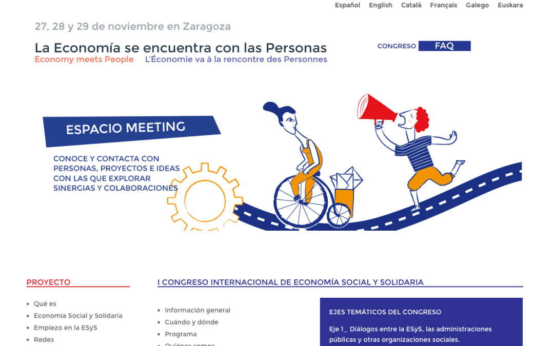 Diseño de webs y streaming para I Congreso Internacional de Economía Social y Solidaria