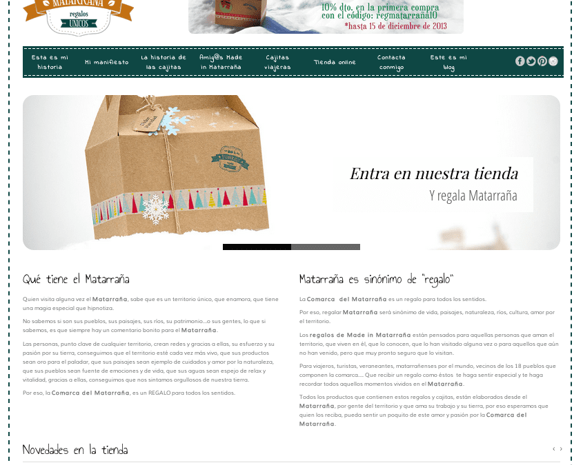 Diseño de Tienda online autogestionable «Made in Matarranya»