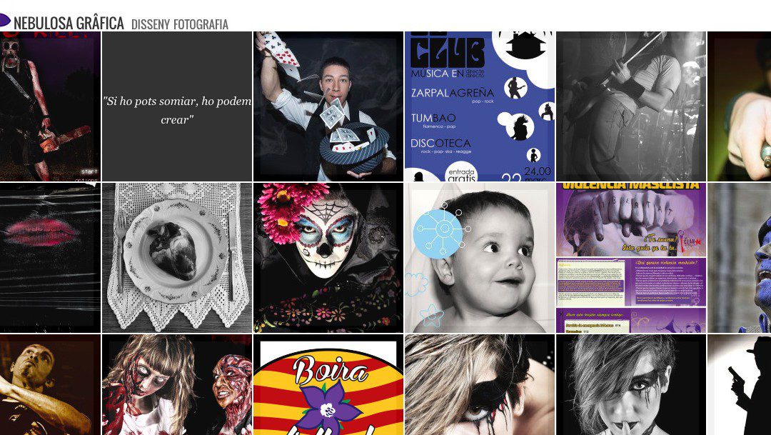Diseño web portfolio Nebulosa Gràfica
