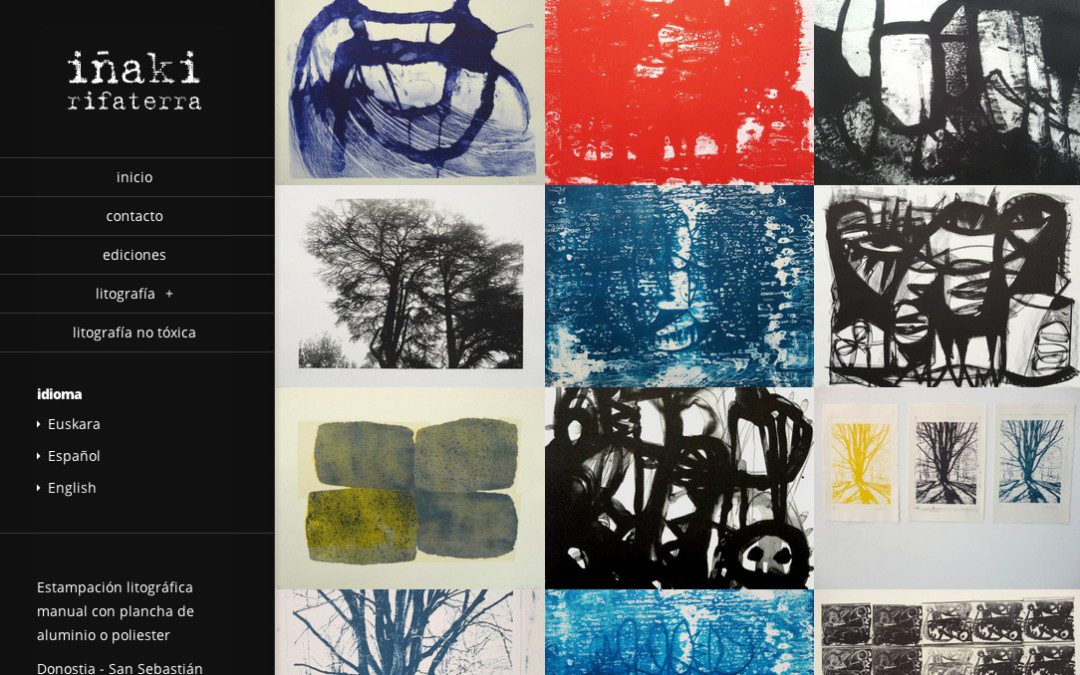 Diseño web portfolio litografías Iñaki Rifaterra